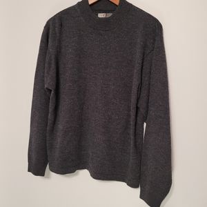 Orvieto Dark Grey Lightweight Wool Blend Pullover Sweater